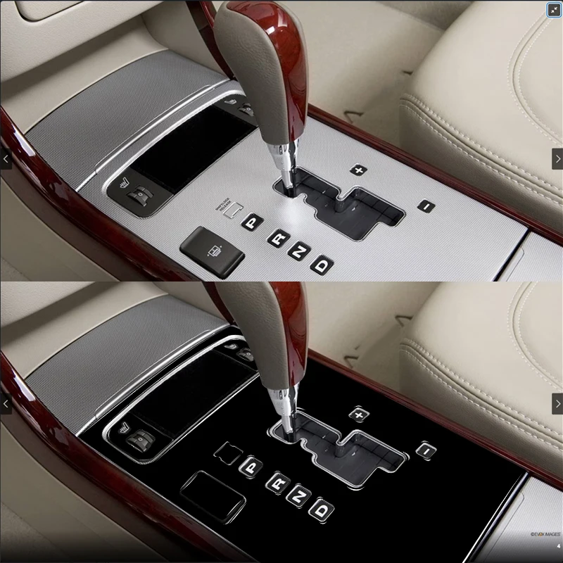 Gear Shift Panel Decorative Cover Trim Sticker Carbon Fiber/ABS Car Interior Accessories for Azera 2006 2007 2008 2009 2010 2011