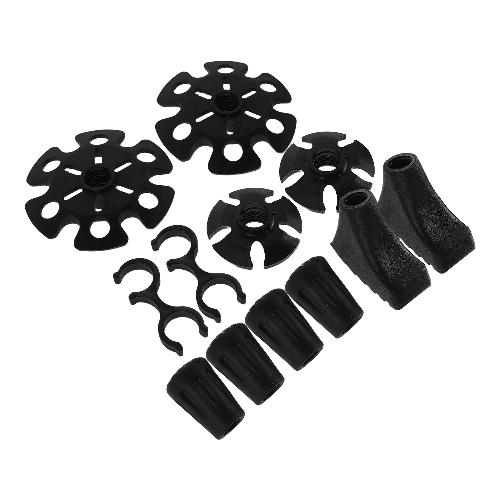 

12 Pcs Hiking Pole Accessories Set Cane Tips for Trekking Poles Stick Plastic Mountaineering Gear Travel