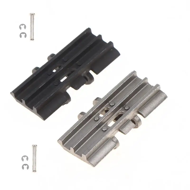 Full Metal 51*21mm RC Excavator Crawler Track 1 Set Wear Resistant for 1/12 RC Hydraulic Excavator Car Upgrade