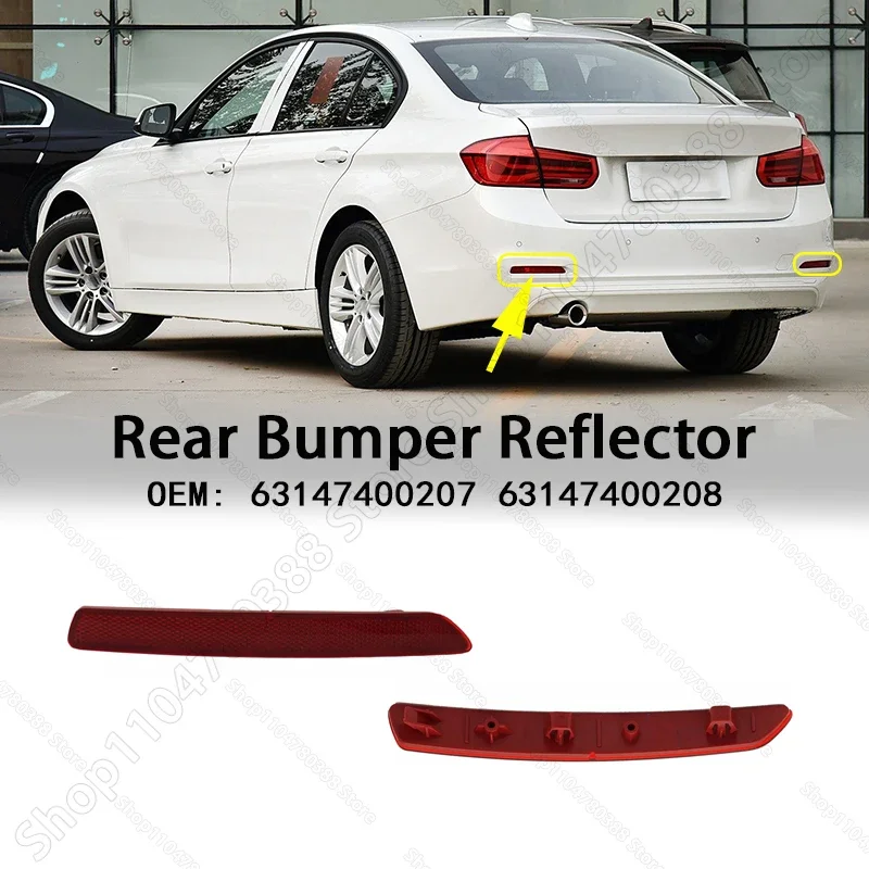 

Rear Bumper Reflector Strip For 2016-2019 BMW 320i 320ix 328i 328d 330i 330ix 330e 340i 340ix (F30 F31) 63147400207 63147400208