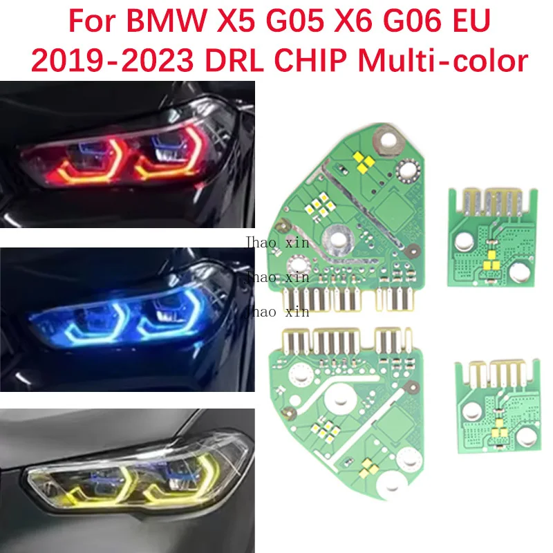 

Многоцветный балласт подходит для BMW X5 G05 X6 G06 Angel Eyes 2019-2023, европейская версия, автомобильная фара, чип DRL, направляющая трубка
