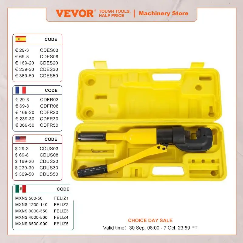 VEVOR RC-22 Integral Hydraulic Rebar Cutter Clamp 13Ton Manuel Integral Cutting Tool Max Cutting 9/10in Making Roll Cages Frames