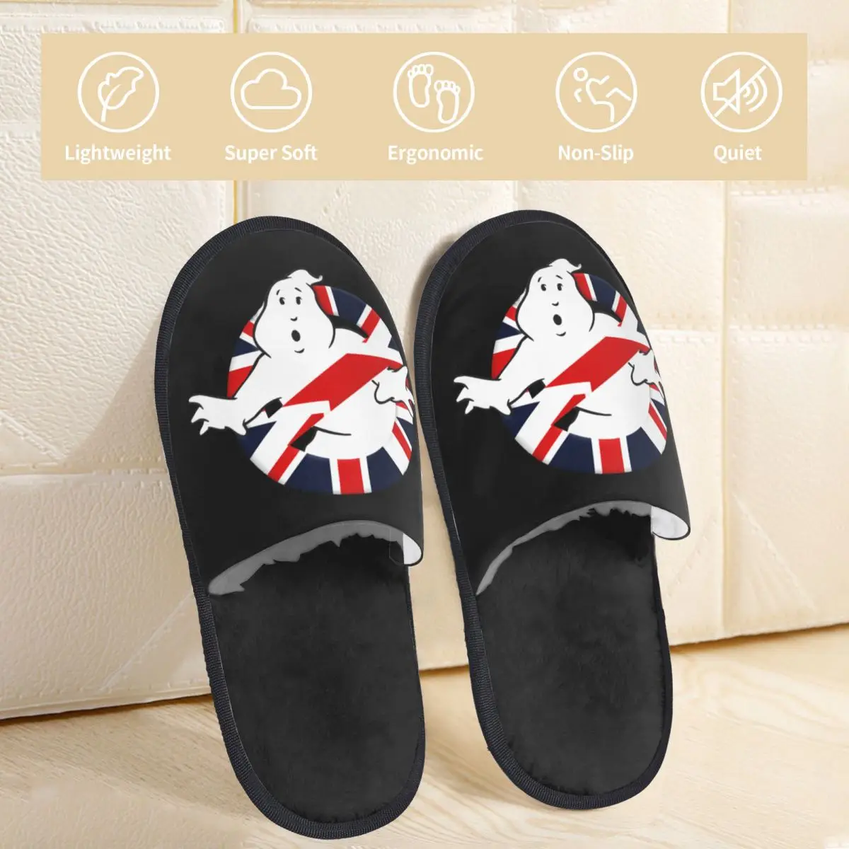 Monster Movie Home Cotton Slippers Bedroom Ghost Busters Soft Memory Foam Slides Anti-skid