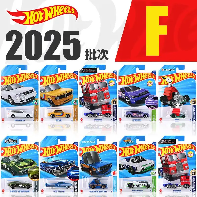 2025F Oryginalny model Hot Wheels 1/64, odlewany samochód Transformers Optimus Prime, Audi Avant, BMW, KIA EV6, Chevy Blazer, Corvette, zabawka dla chłopców, prezent