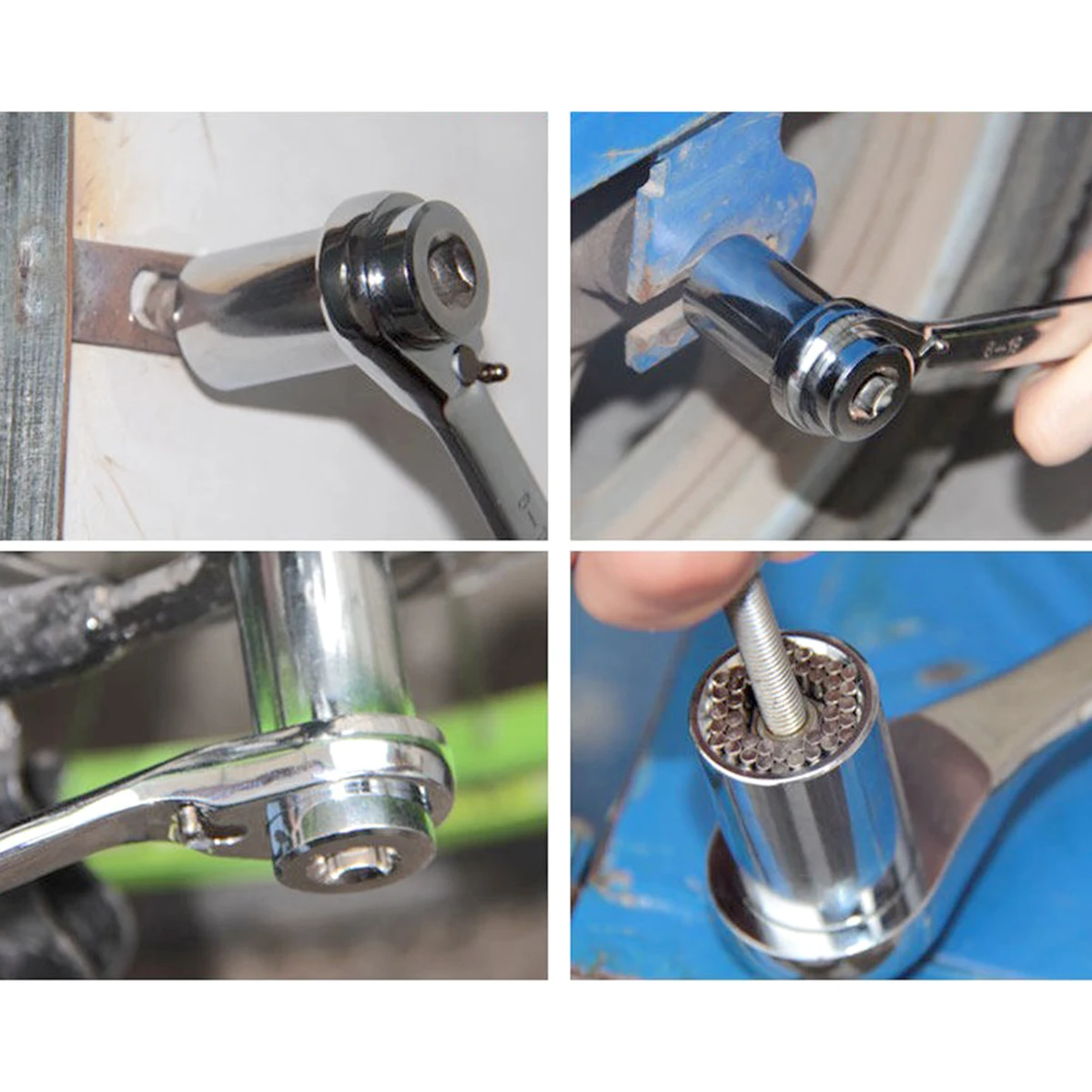 8Mm Two Way Ratchet Wrench Tool Quick Release Round Head Hard Durable Steel For Tight Spaces Professional Mechanic Auto Car