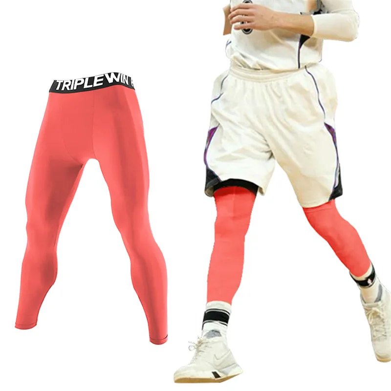 Men Women Kid Children Running Long Tights GYM Pocket Pants Basketball Football Soccer Fitness Exercise Sport Hiking Leggings 12