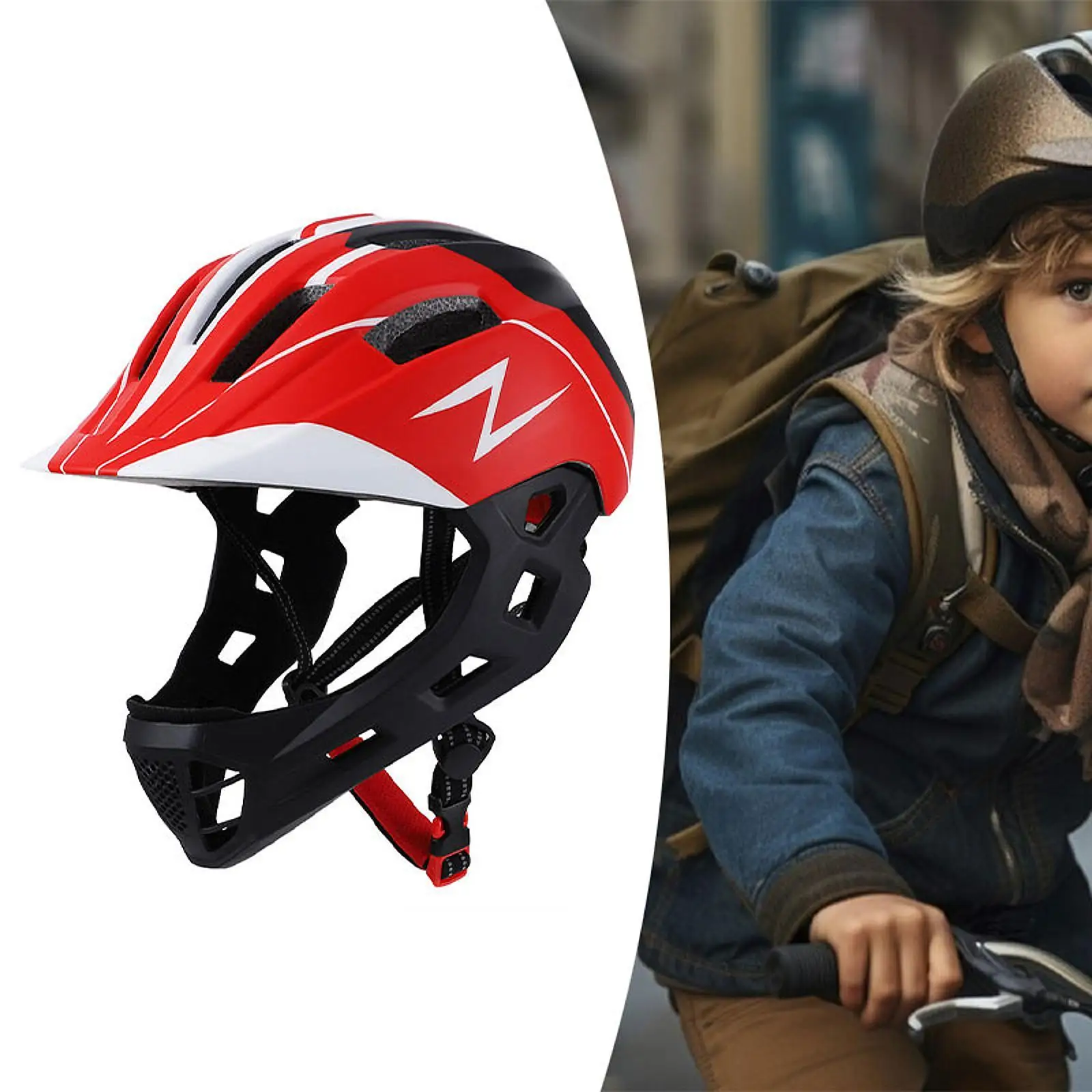 

Kids Bike Helmet Children PP Helmet with Tail Lamp Stylish Sporting Helmet Road Cycling Helmet for Rock Climbing Bicycling