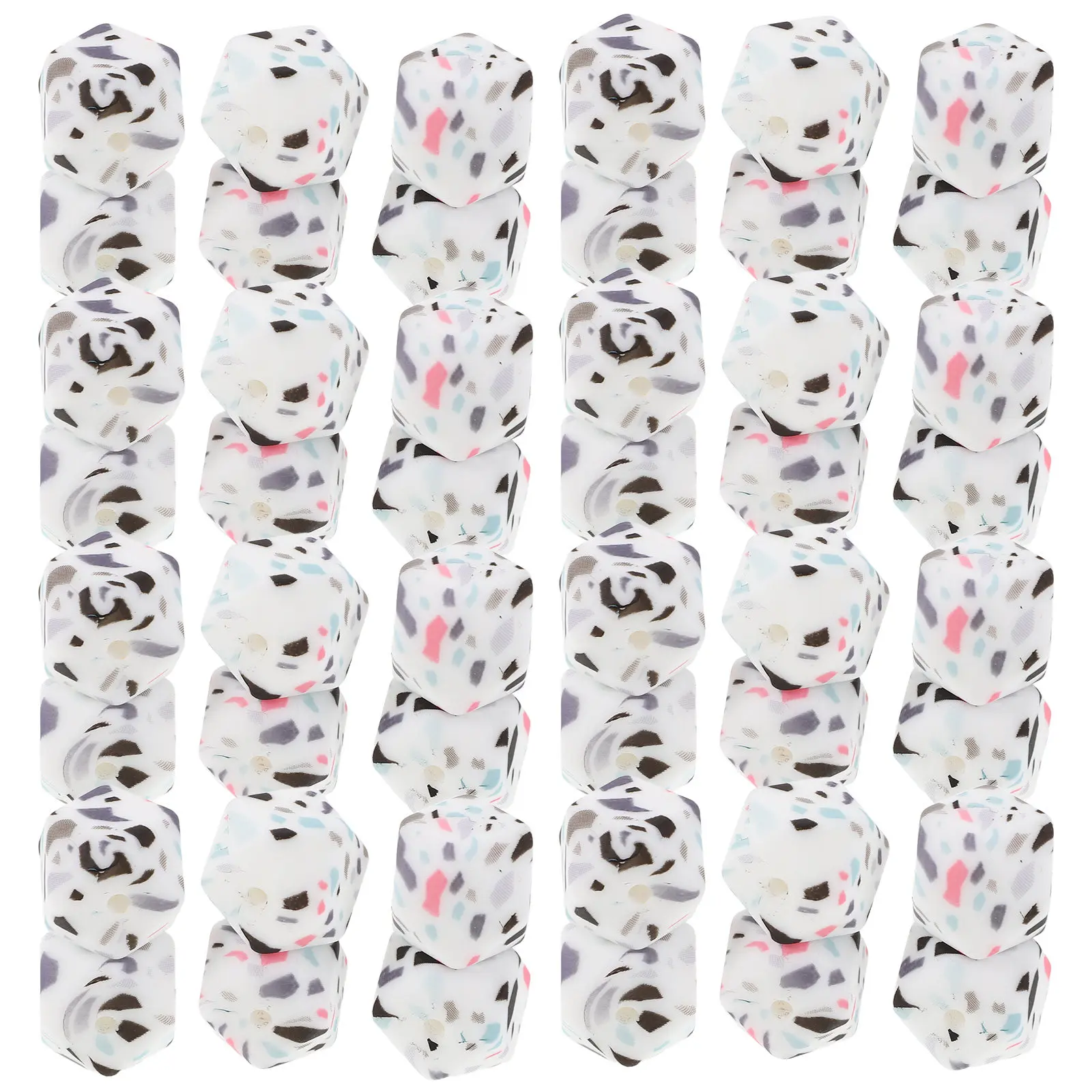 

50Pcs Knitting Needle Point Protectors Hexagon Silicone Caps Needle Tip Stoppers for Crochet Sewing Weaving Craft Tools