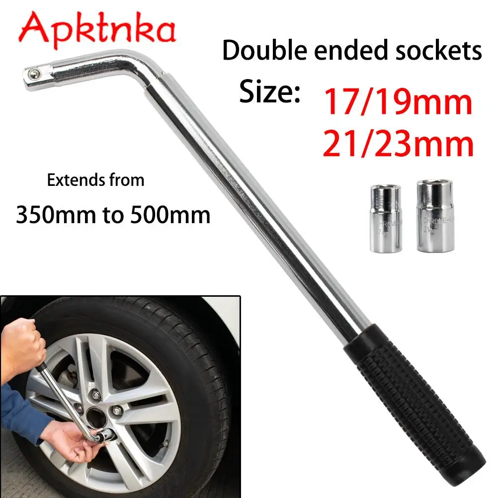 

Universal Extendable Wheel Brace Wrench Spanner Tire Tyre Lug Telescoping Socket Tyre Nut 17 19 21 23mm Removal Kit For Car Van