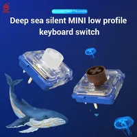 Kailh Deep Sea Silent Low Profile Keyboard Switch Mechanical Keyboard Switch for Deep Sea Island Whale Landing MINI 1353Hitbox