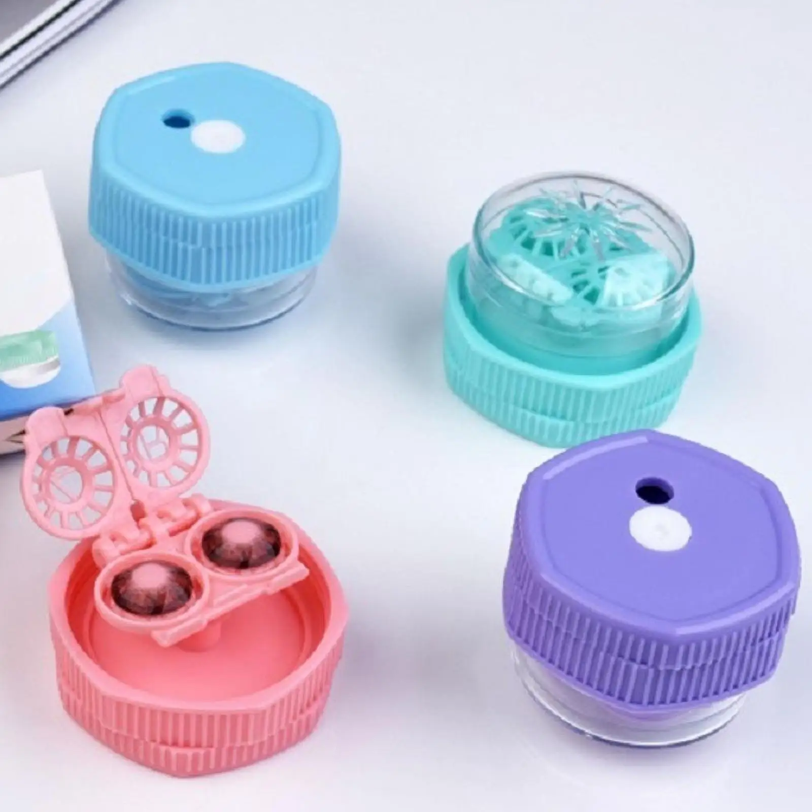 Manual Rotating Cleaning Box Lens Cleaning Device Multifunctional Mini Contact