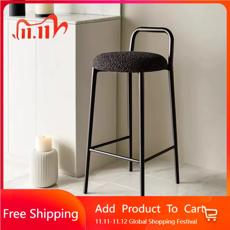 

Backrest Relaxing Bar Stools Counter Make Up Minimalist Single High Chairs Ergonomic Waiting Restaurante Muebles Salon Furniture