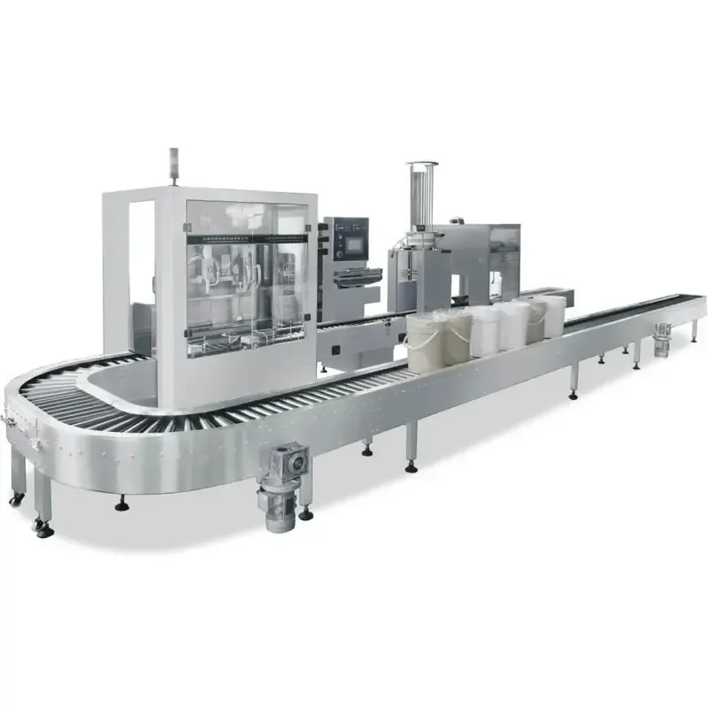 【2026】Professional Manufacture Products Automatic Engine Oil Grease Weighing Filling Capping Labeling Machine Line