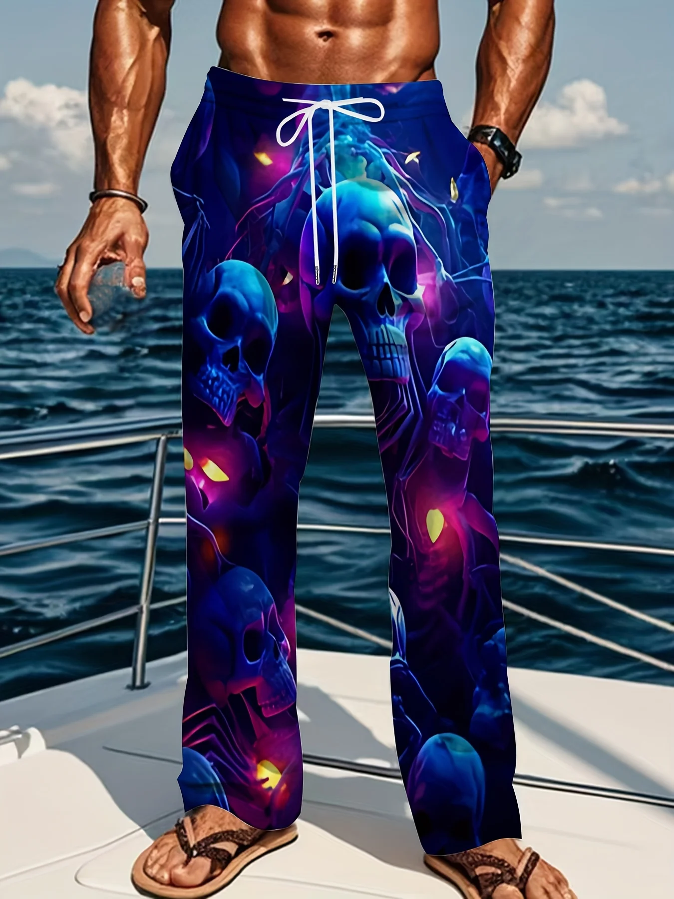 

Хит продаж: Модная и забавная футболка с 3D-принтом в готическом стиле с черепами и брюки в стиле Y2K для летнего уличного повседневного образа