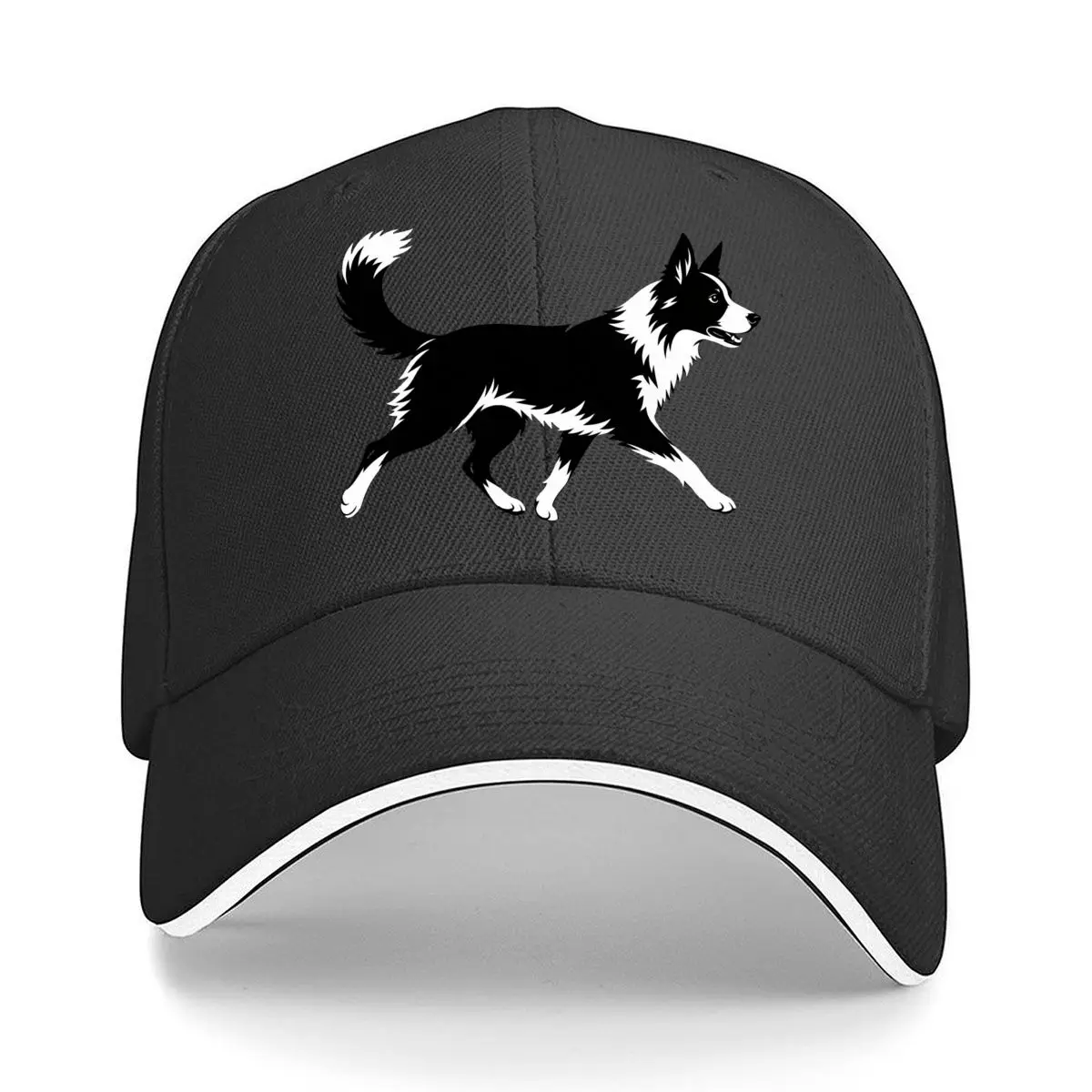 Gorra de béisbol con gráfico de silueta de Border Collie, gorra de béisbol para hombres y mujeres, gorra para el sol, gorra para entrenamientos al aire libre