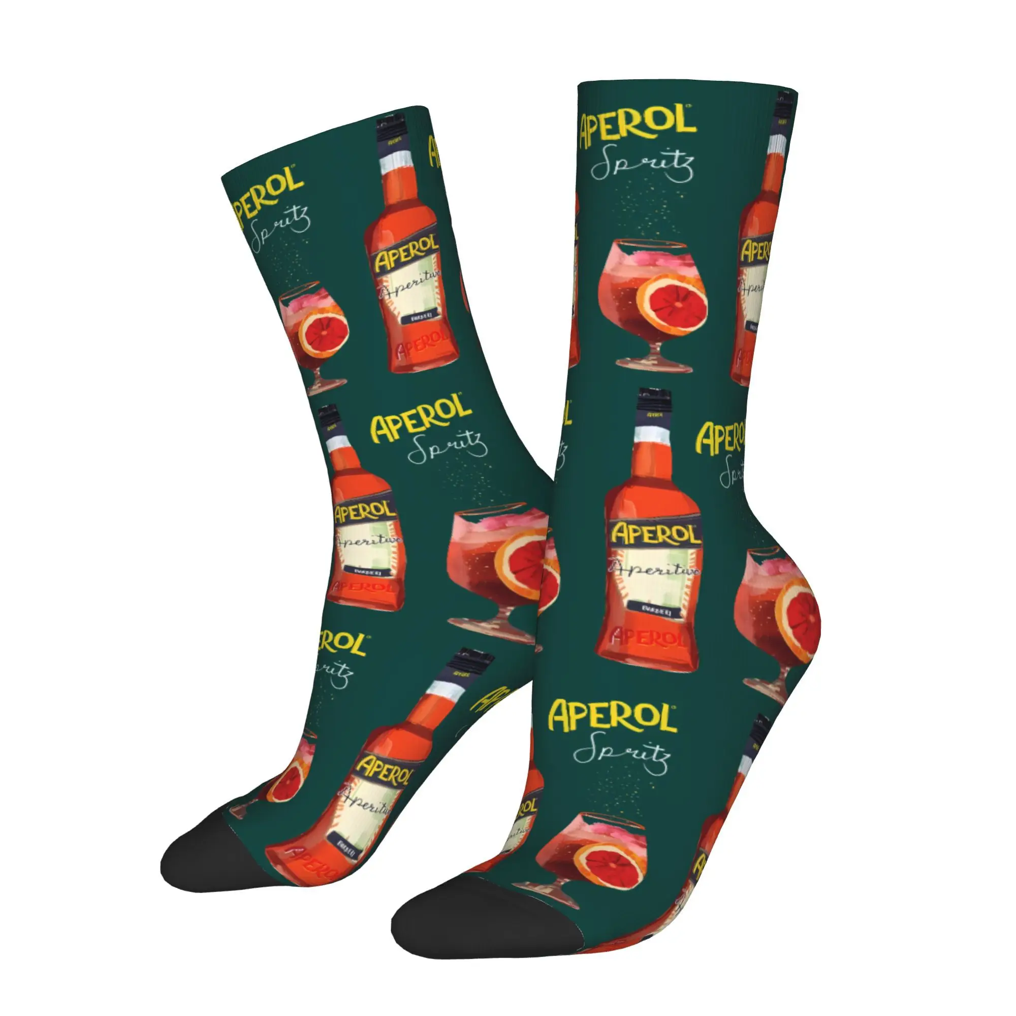 

Orange Sweet Wine Aperol Sock Printed Man Polyester Fashion