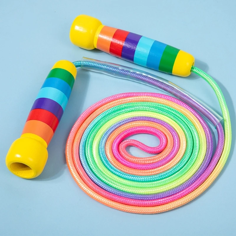 Verstellbares Kinder-Springseil 2,5m/5m mit Griff, langes Seil für Kinder-Fitness und Trainingsgeräte – Detail 3