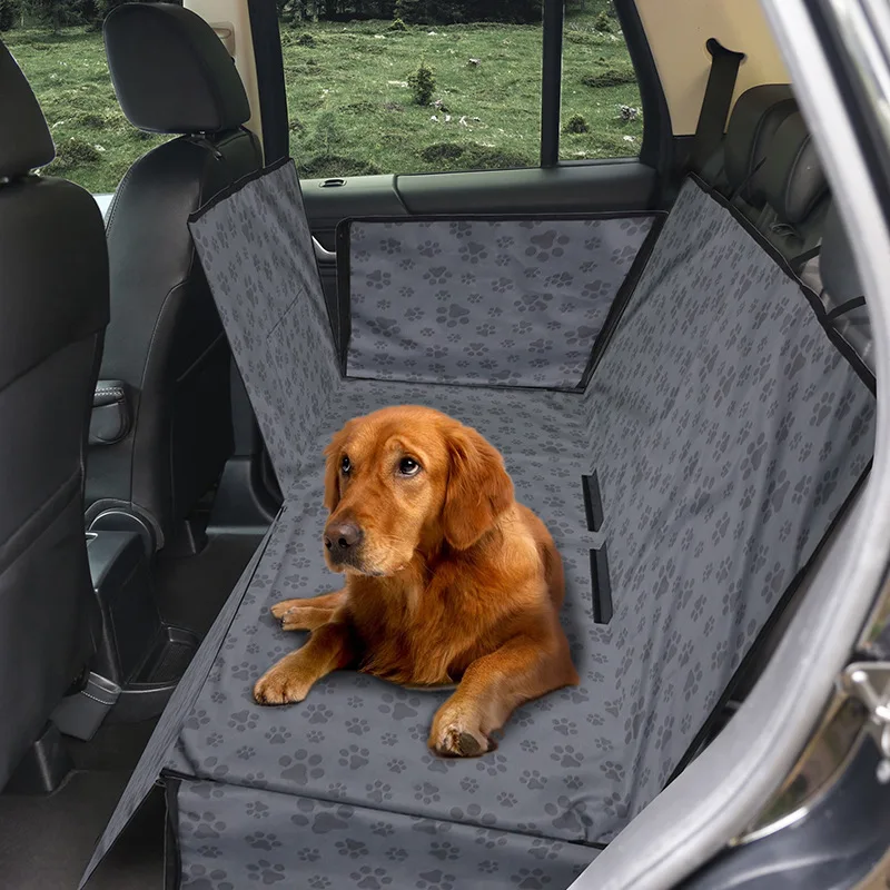 Waterproof Double Row Pet Seat Cushion Oxford Fabric Dog Pad for Car Rear Seats Back Row Vehicle Seating