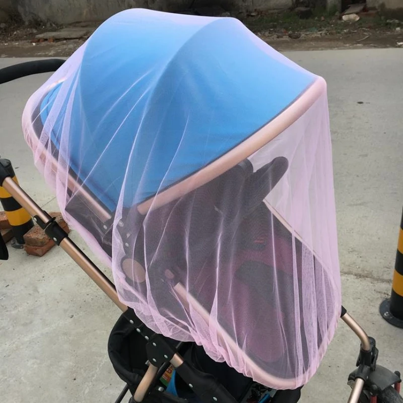 Baby Stroller Mosquito Net Pushchair Cart Insect Shield Net Mesh Safe Infants Protection Mesh Cover Baby Stroller Accessories