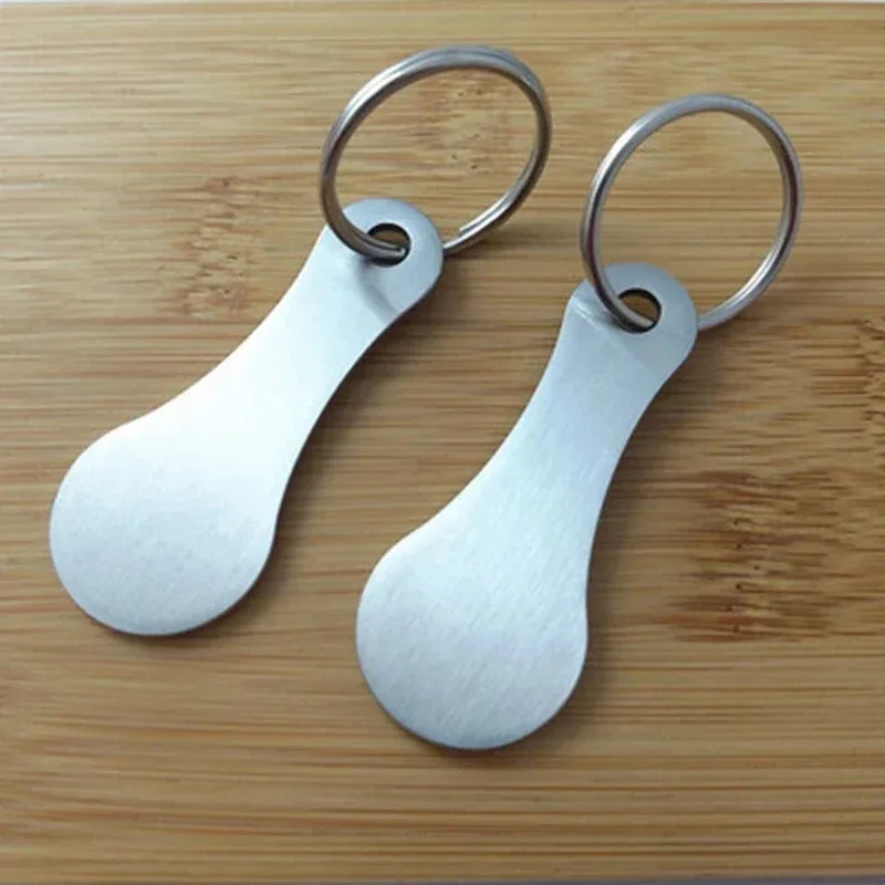1/3/6pcs Metal Shopping Cart Tokens Trolley Token Key Ring Decorative Keychain Multipurpose Shopping Portable For Home Outdoor