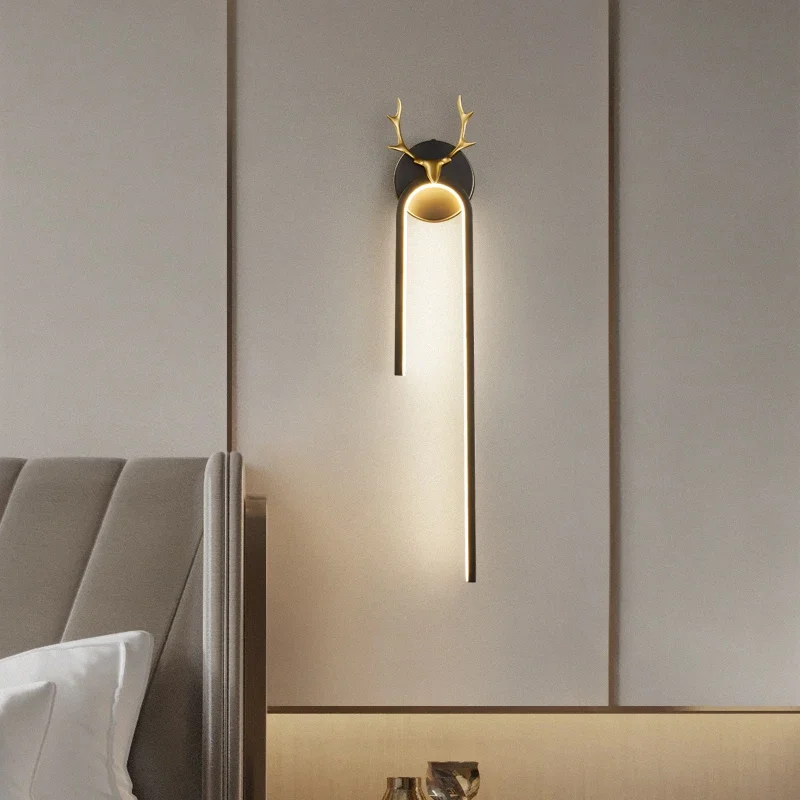 ABEL Modern Gold Brass Wall Lamp LED 3 Colors Creative Elegant  Sconce Light for Home Living Bed Room