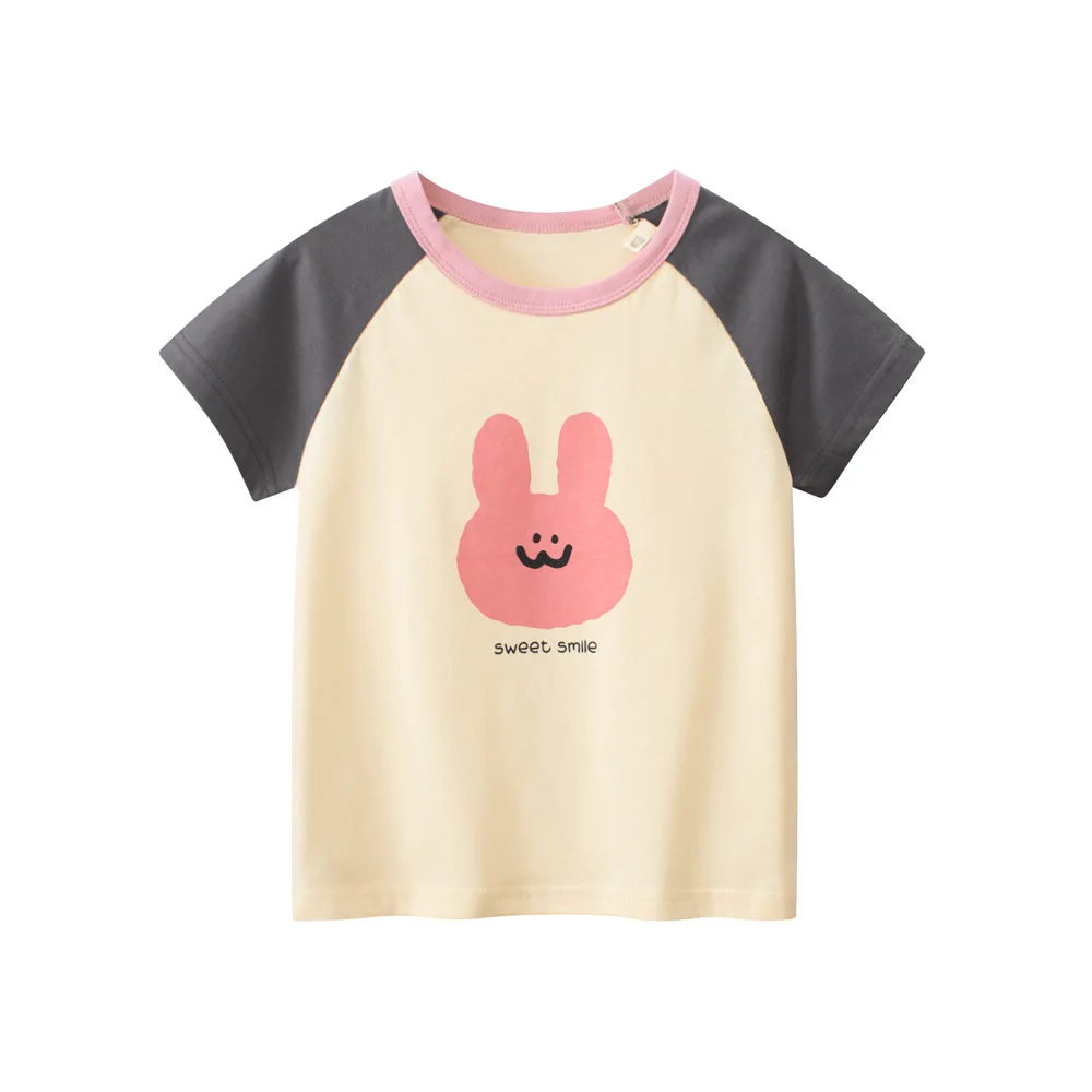 1-9t Kleinkind Kind T-Shirt Baby Mädchen Sommerkleid ung Säugling Baumwolle T-Shirt Kurzarm Basic Top niedlichen süßen Outfit