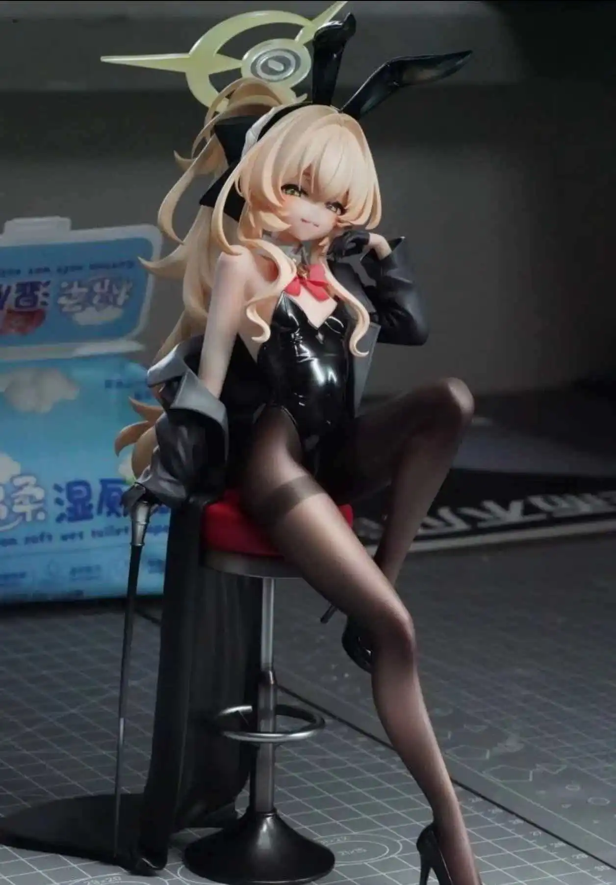 

Blue Archive Smiling Professor Bunny Girl Figure With Black Tights Pc Case Decoration Trendy Toy Desktop Ornament Surprise Gift