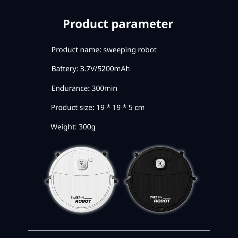 مكنسة كهربائية منزلية صغيرة أوتوماتيكية ذكية مكانس كهربائية للكنس USB شحن رقيقة جدا 3 in1 آلة تنظيف كسول لاسلكية