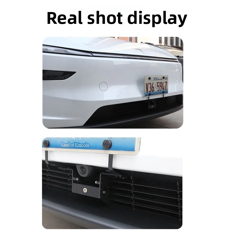 مناسبة لـ Tesla 2025 Model Y Juniper غير اللكم سبائك الألومنيوم قوس لوحة الترخيص الأمريكية