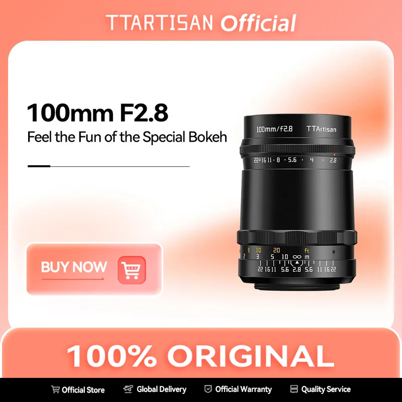 Полнокадровый объектив TTArtisan 100 мм f2.8 Bubble Bokeh с креплением M42 может быть передана на Sony Canon Nikon Fujifilm Panasonic