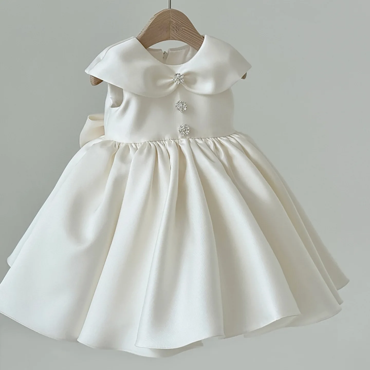 فساتين الأميرة الساتان القوس كريستال اللؤلؤ زهرة فتاة فساتين التواصل الأول عيد الميلاد هدية الكريسماس حفل زفاف عيد ميلاد