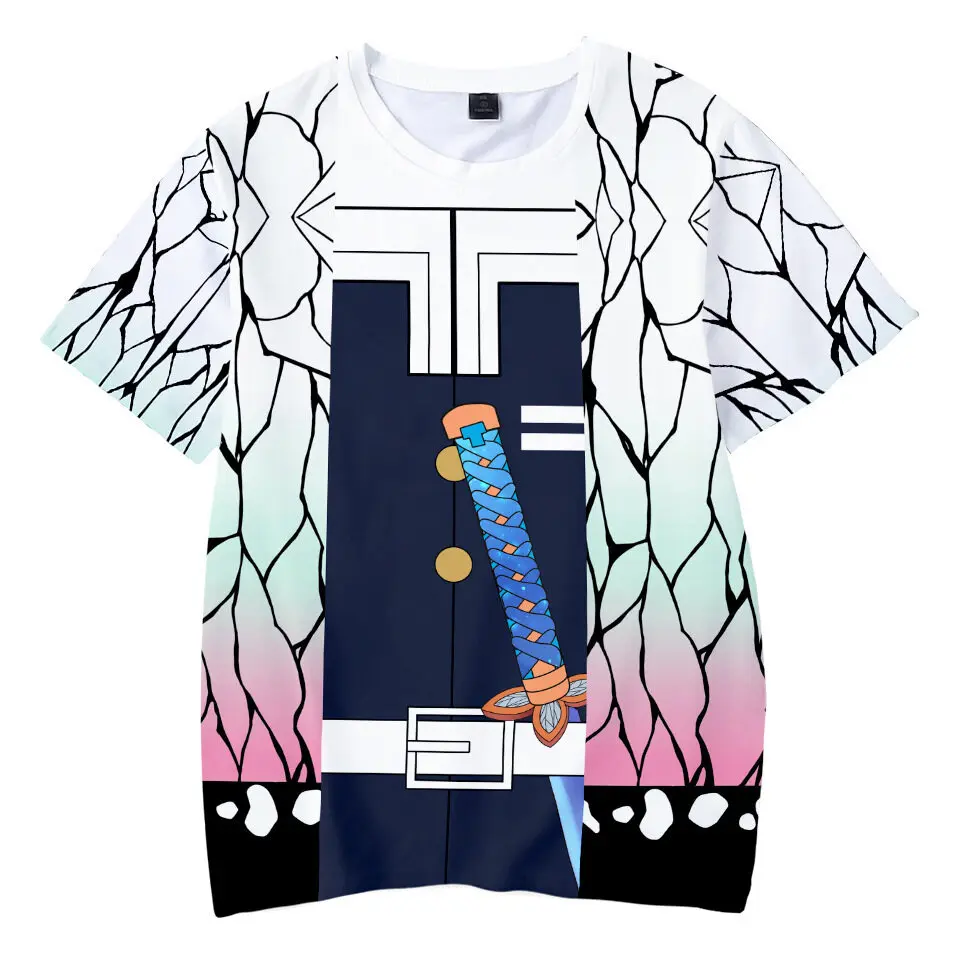 New Cartoon Japanese Anime Fashion 3D Digital Printed T-shirt Comfortable Casual Round Neck Short Sleeve Kids Cosplay T Shirt