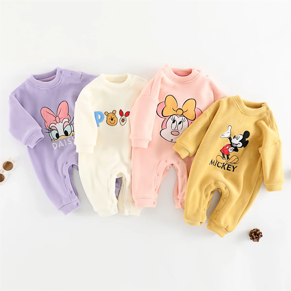 

Корейские комбинезоны для маленьких мальчиков и девочек, зима 2025 года, комбинезоны для маленьких мальчиков, толстые теплые боди для новорожденных