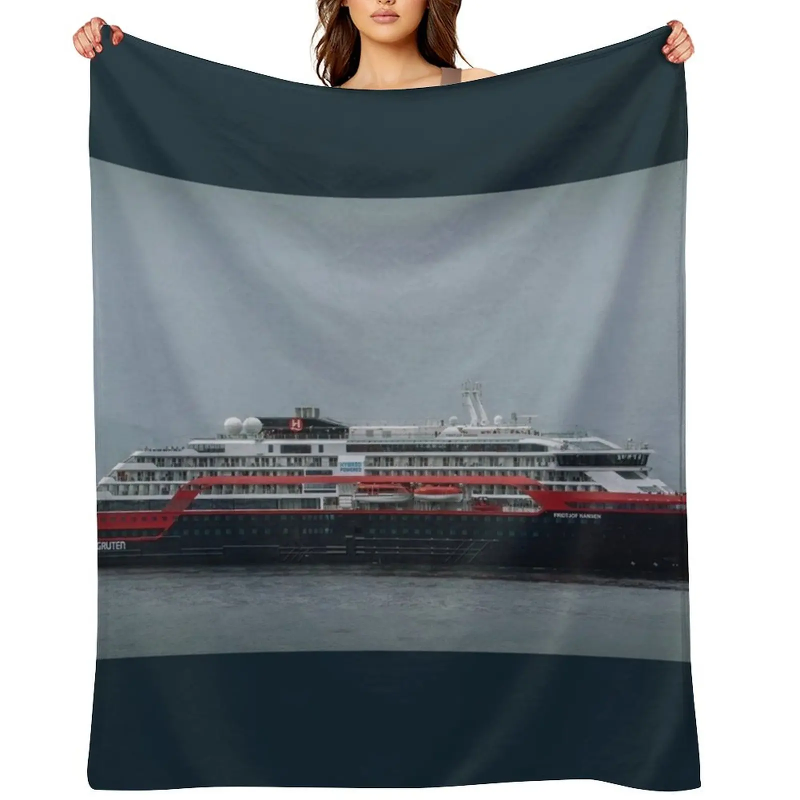 The new generation of cruise ships. Throw Blanket warm winter Plaid on the sofa Flannels manga Blankets