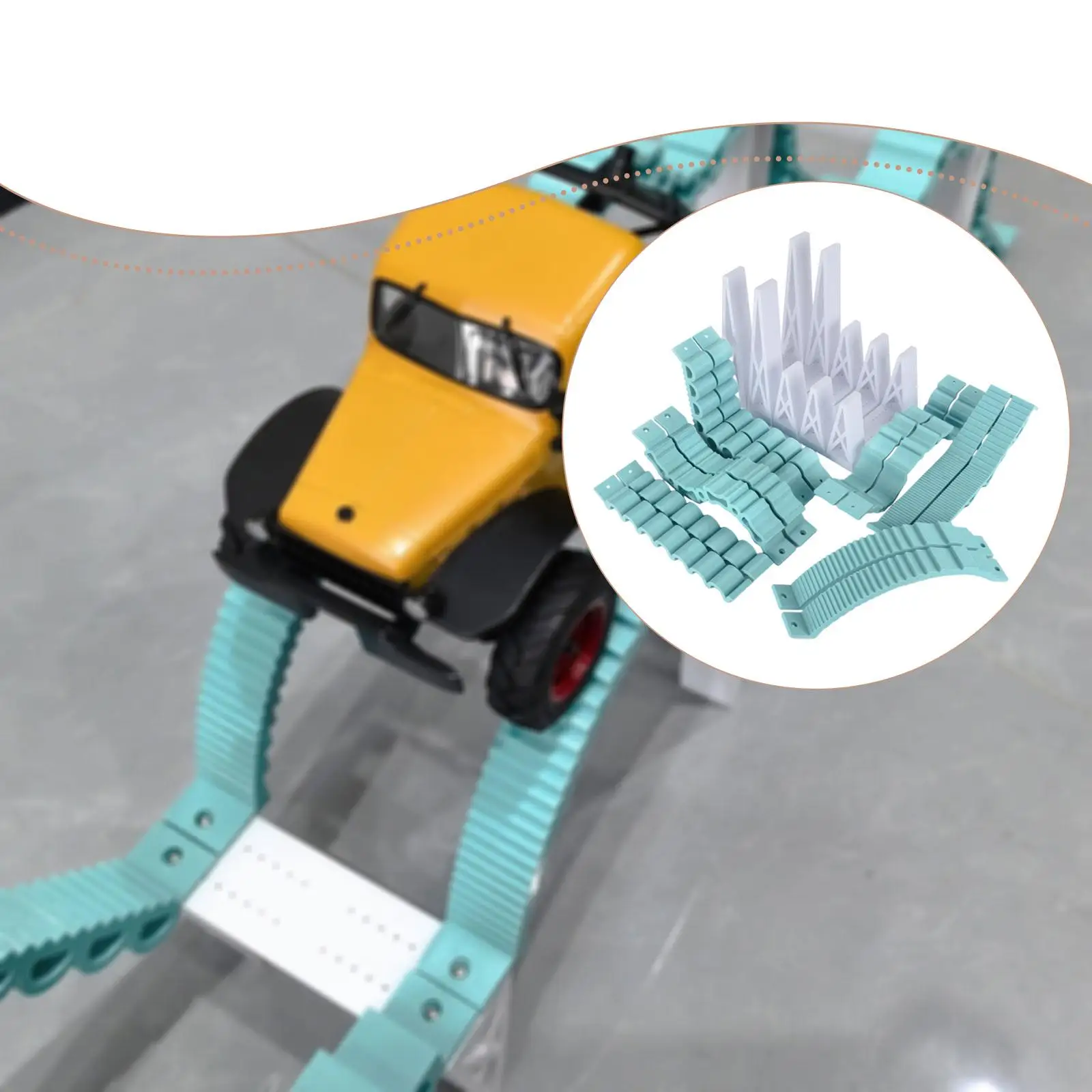 RC Crawler Bridge Climbing Challenge Steep Slope Simulation Roadblock Accessory for 1/18 1/24 Scale Model