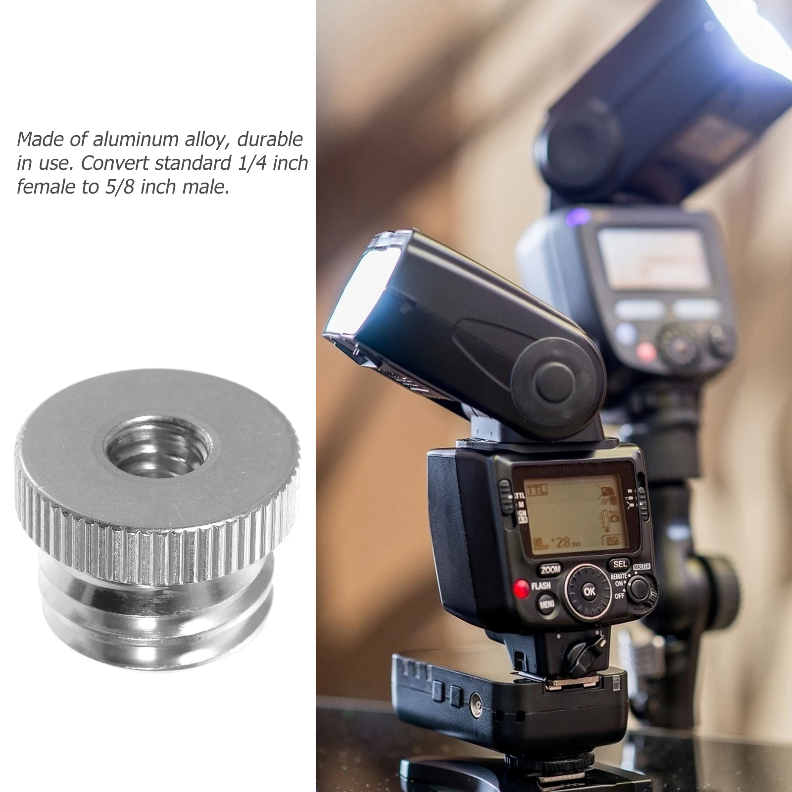 

6pcs Camera Tripod Thread Adapter 1 4 Female to 5 8 Male Conversion Screw Gradienter Bracket Lightweight Durable Aluminum