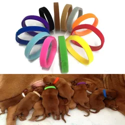 12pcs/Set Puppy Collars Adjustable Nylon Newborn Pet Color Collar Small Pet Dog Collars Cats Necklace Marker Rope Pet Supplies