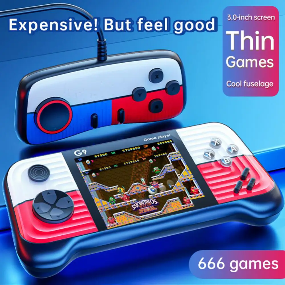 G9 Retro Video Game Console Handheld Game Consoles Built-in 666 Classic Games AV Out Video Game Player Support 2 Players