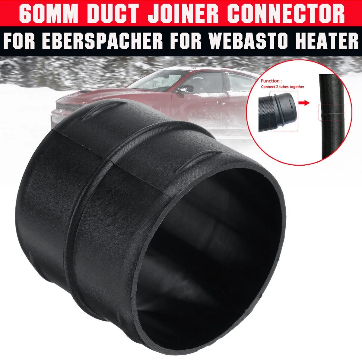 

1/2pcs For Webasto Eberspacher Ducting Connect Q8P1 60mm Car Heater Duct Joiner Pipe Air Parking Heater Hose Line Connector