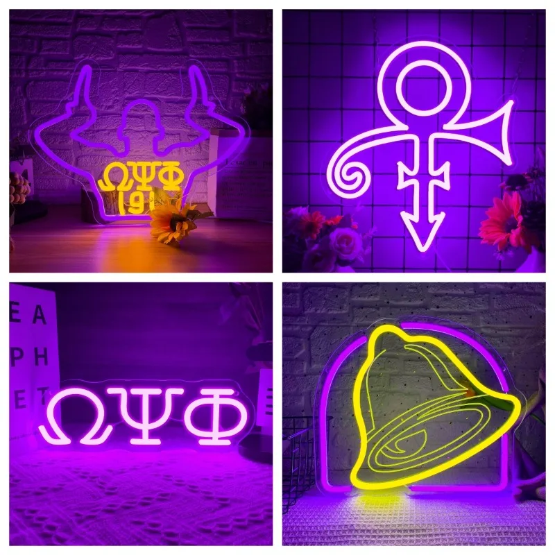 XM Prince Symbol Neon Lights Are Used for Wall Decoration, Dimmable, USB-powered, Bar Music Studio, Party, Birthday Gifts