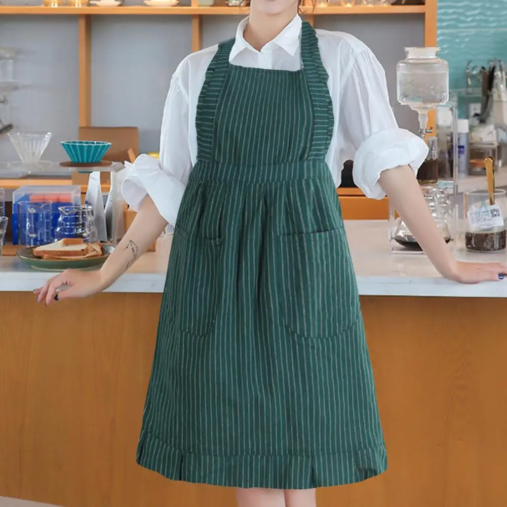 Nordic Florist Apron Cotton Gardening Coffee Shops Kitchen Aprons For Women Cooking Baking Restaurant Retro Chef Aprons