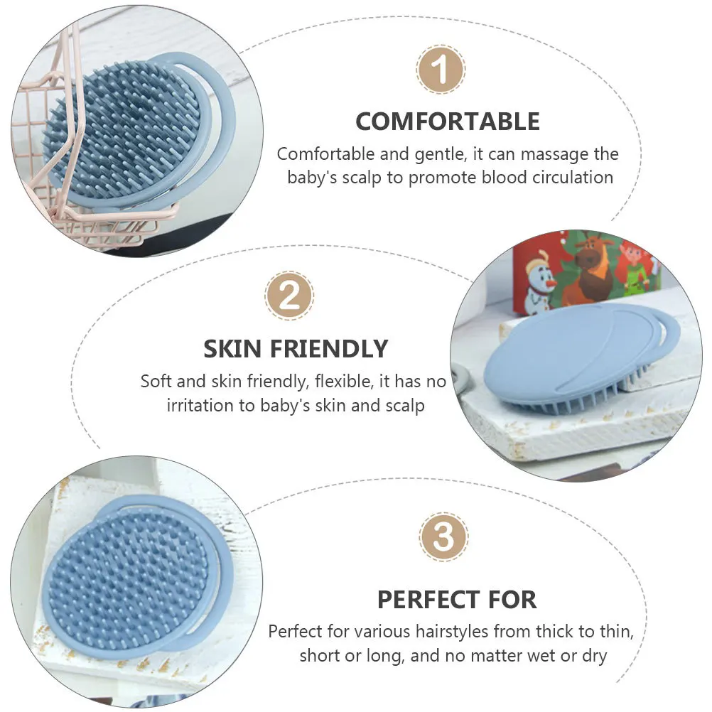 

Массажер для кожи головы для волос для младенцев, мягкая силиконовая щетка для шампуня, время ванны, необходимый чистый инструмент для кожи новорожденных для малышей