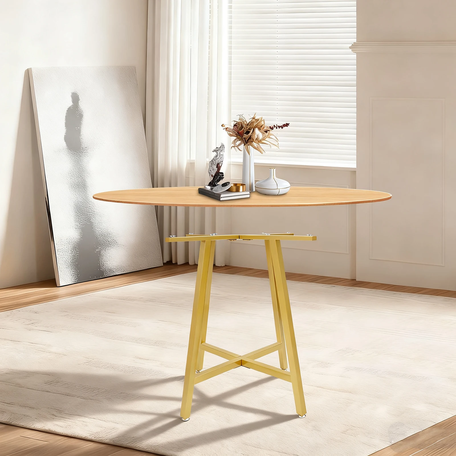 

Golden Iron 70*71cm Square Table Leg X-shaped Stable Load-bearing Simple Industrial Wind Metal Bracket