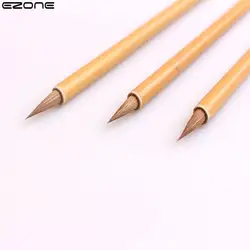 EZONE-portalápices de bambú con gancho, pincel de escritura, pintura de acuarela, suministros de arte, caligrafía china, 1 o 3 unidades