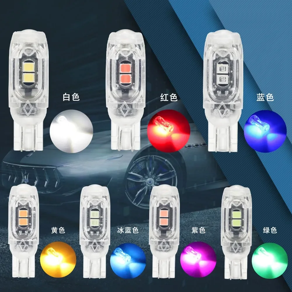 

2/10/20 PCS Flash Strobe T10 W5W LED Bulb12V 2835-5SMD 6500K White Car Interior Dome Map Trunk License Plate Wedge Side Lights
