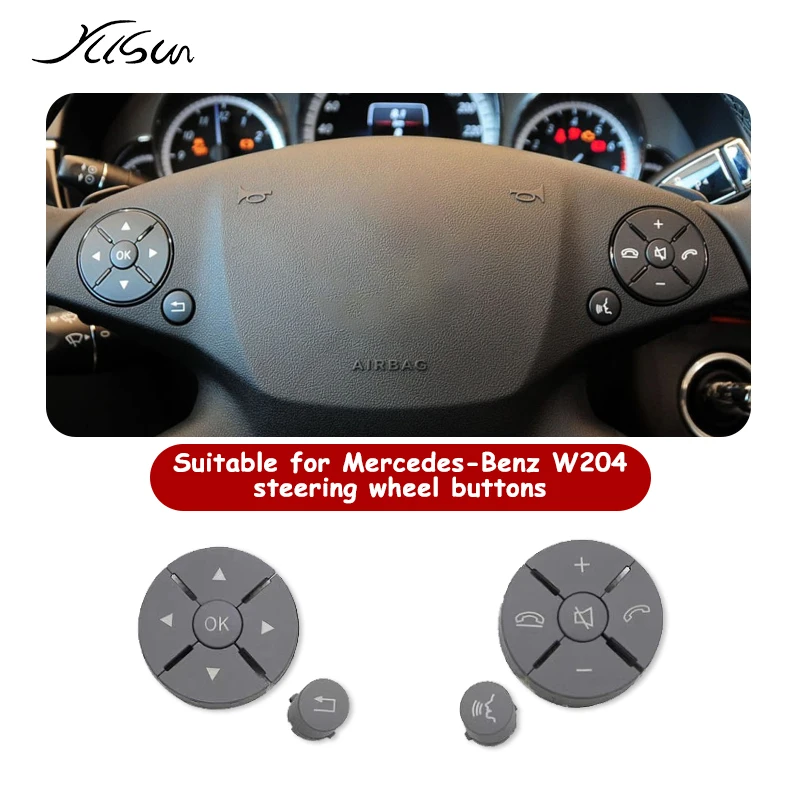 Car Multi-Function Steering Wheel Button Keys For Mercedes Benz C E GLK Class W204 X204 C180 C200 C250 C260 C300 C350 W207 W212