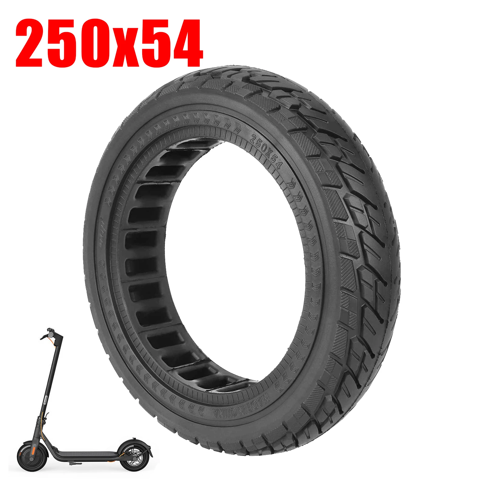 Ulip 250x54 Off-road Solid Tire Tubeless Tire Abrasion and Puncture-resistant Tyre For Xiaomi 4 With Ninebot F20 F30 F40 Scooter 