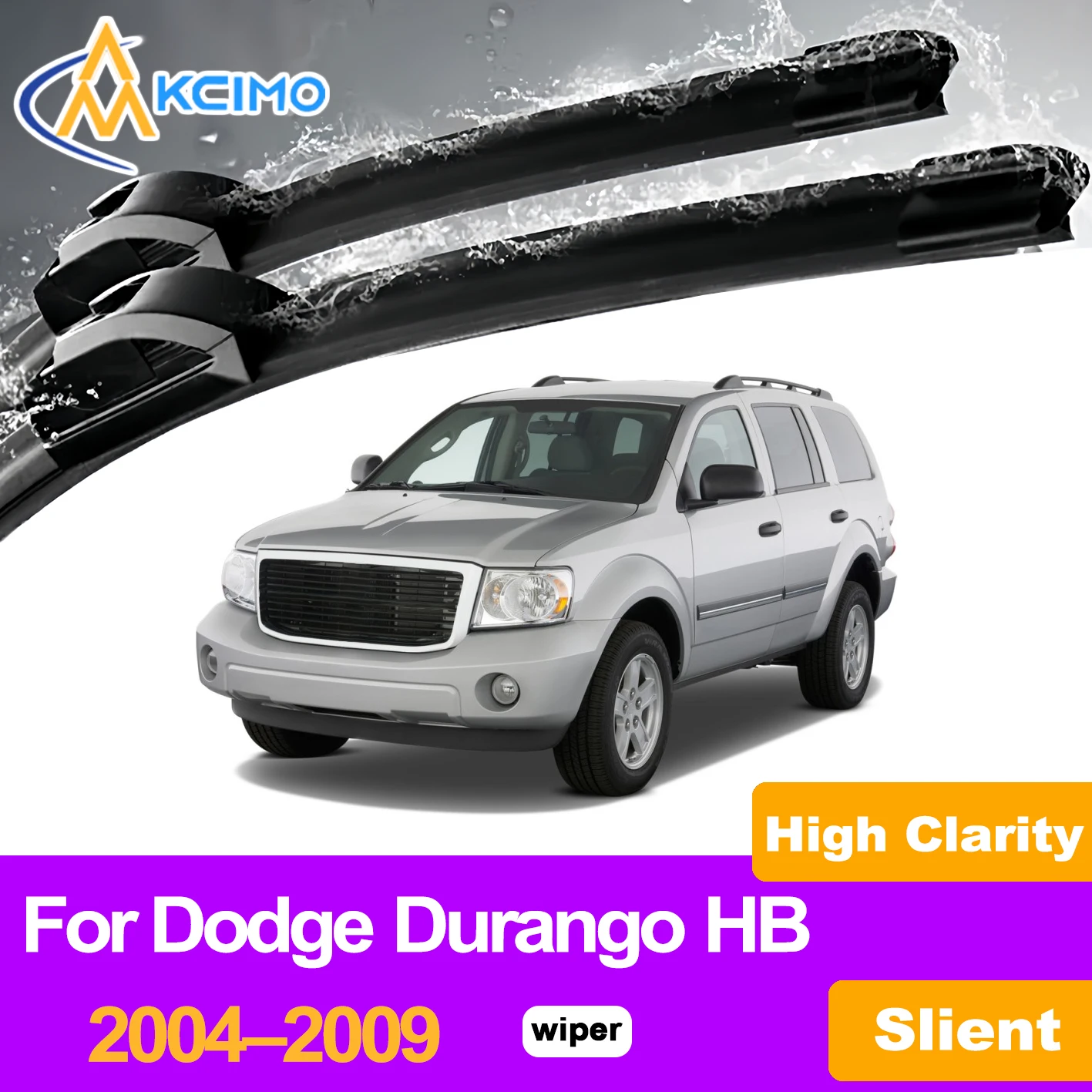 

KCIMO 2PCS Front Windshield Wiper Blades For Dodge Durango HB 2004–2009, Car Replacement Wipers Enhanced Road Visibility