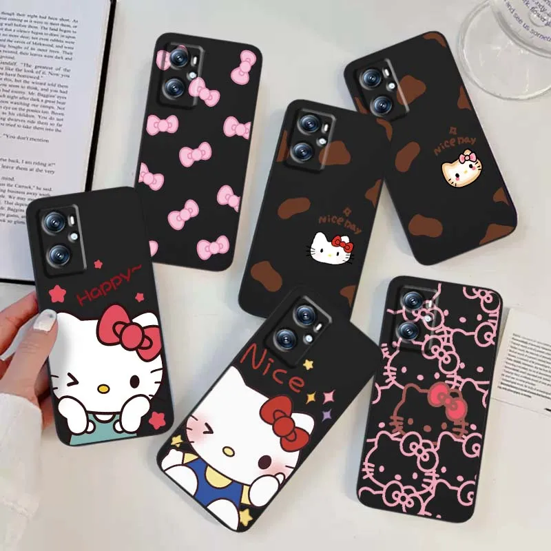 

Sanrio Cartoon Hello Kitty Phone Case For OPPO Reno 7 A96 A40 A58 5 6 Realme GT A74 A78 Neo2 A74 A78 Find X5 X3 X7 X8 Black