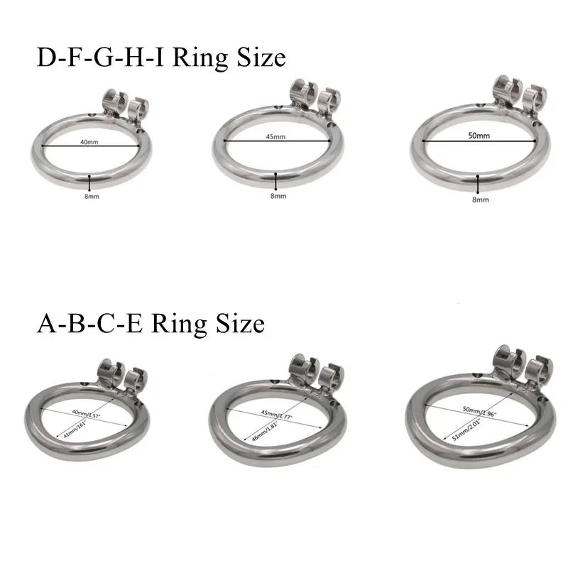 New Small Flat Metal Penis Ring Cock Cage Male Stainless Steel Chastity Device Urethral Lock Bondage Sex Toy for Men Gay Sissy